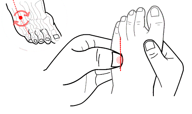 足臨泣穴的圖片