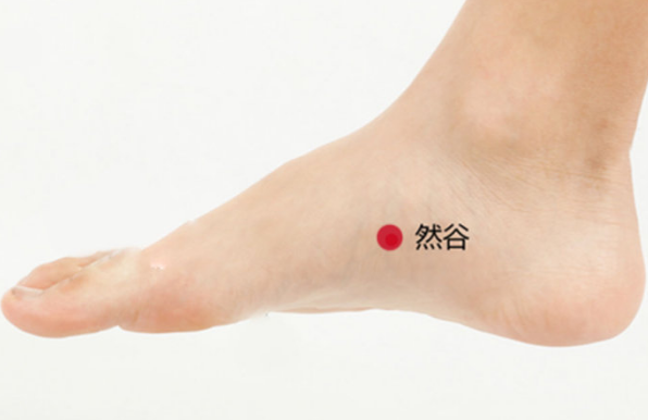 按摩然谷穴的好處