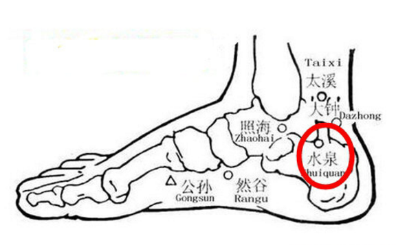 水泉穴的準確位置
