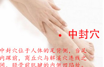 按摩中封穴的好處