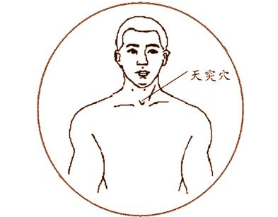 天突穴的按摩方法