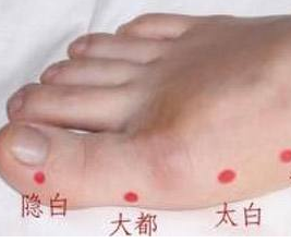 中醫(yī)教你按摩太白穴緩解飲食不化以及大都穴的位置怎么找？